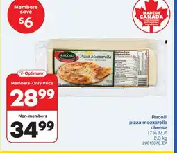 Wholesale Club RACOLLI PIZZA MOZZARELLA CHEESE, 2.3 KG offer