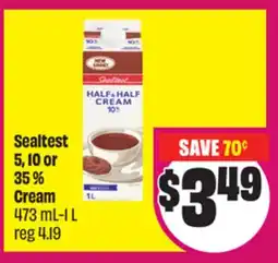 Chalo FreshCo Sealtest 5, 10 or 35% Cream 473 mL-1 L offer