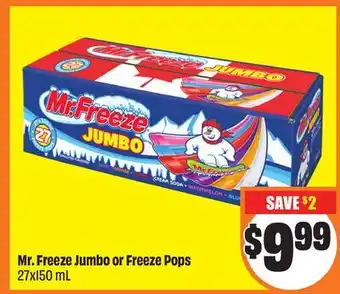 Chalo FreshCo Mr. Freeze Jumbo or Freeze Pops 27x150 mL offer