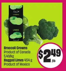 Chalo FreshCo Broccoli Crowns Limes Canada Product of Mexico offer
