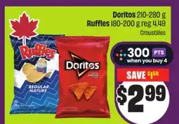 Chalo FreshCo Doritos 210-280 g Ruffles 180-200 g offer