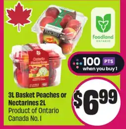 Chalo FreshCo 3L Basket Peaches or Nectarines 2L Product of Ontario Canada No. 1 offer