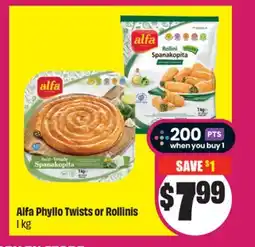 Chalo FreshCo Alfa Phyllo Twists or Rollinis 1 kg offer
