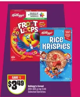 Chalo FreshCo Kellogg's Cereal 269-365 g Selected Varieties offer