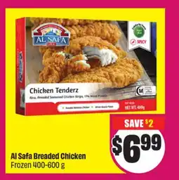 Chalo FreshCo Al Safa Breaded Chicken Frozen 400-600 g offer