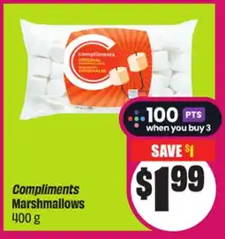 Chalo FreshCo Compliments Marshmallows 400 g offer