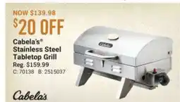 Cabela's Cabela's Stainless Steel Tabletop Grill offer