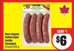 Chalo FreshCo Marc Angelo Italian Style Jumbo Sausages Frozen 675 g offer