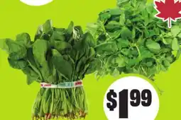 Chalo FreshCo Bunch Spinach or Methi Product of Canada offer