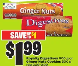 Chalo FreshCo Royalty Digestives 400 g or Ginger Nuts Cookies 300 g offer