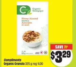 Chalo FreshCo Compliments Organic Granola 325 g offer