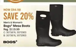 Cabela's Men's & Women's Bogs Mesa Boots offer