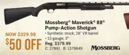 Cabela's Mossberg Maverick 88 Pump-Action Shotgun offer