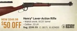 Cabela's Henry Lever-Action Rifle offer
