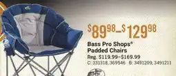 Cabela's Bass Pro Shops Padded Chairs offer