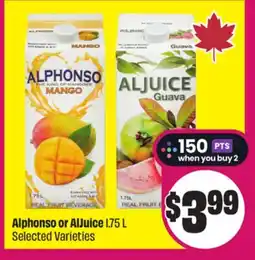 Chalo FreshCo Alphonso or AlJuice 1.75 L Selected Varieties offer