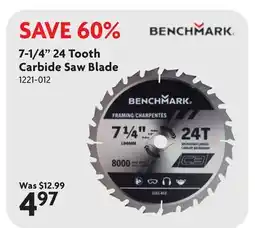 Home Hardware 7-1/4 24 Tooth Carbide Saw Blade offer