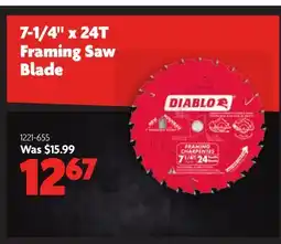 Home Hardware 7-1/4 x 24T Framing Saw Blade offer