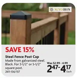 Home Hardware Steel Fence Post Cap offer