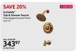 Home Hardware Archdale Tub & Shower Faucet offer