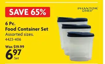 Home Hardware 6 Pc. Food Container Set offer