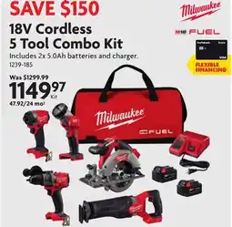 Home Hardware 18V Cordless 5 Tool Combo Kit offer