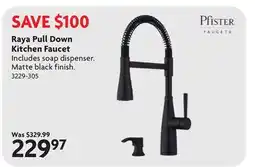 Home Hardware Raya Pull Down Kitchen Faucet offer