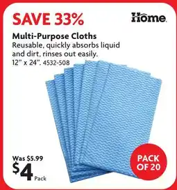 Home Hardware Multi-Purpose Cloths offer