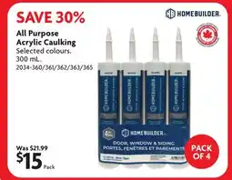 Home Hardware All Purpose Acrylic Caulking offer