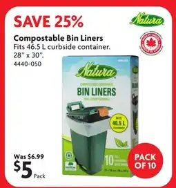 Home Hardware Compostable Bin Liners offer