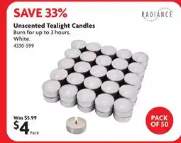 Home Hardware Unscented Tealight Candles offer