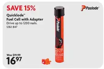 Home Hardware Quicklode Fuel Cell with Adapter offer