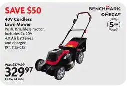 Home Hardware 40V Cordless Lawn Mower offer