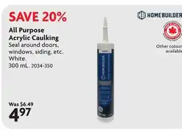 Home Hardware All Purpose Acrylic Caulking offer