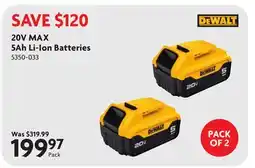 Home Hardware 20V MAX 5Ah Li-Ion Batteries offer