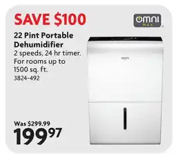Home Hardware 22 Pint Portable Dehumidifier offer