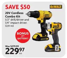 Home Hardware 20V Cordless Combo Kit offer