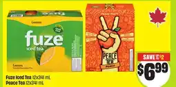 FreshCo Fuze Iced Tea 12x341 mL Peace Tea 12x341 mL offer