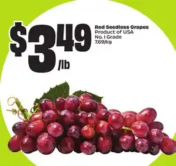 FreshCo Red Seedless Grapes Product of USA No. 1 Grade 7.69/kg offer