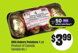 FreshCo BBQ Bakers Potatoes 4 pk Product of Canada Canada No.1 offer