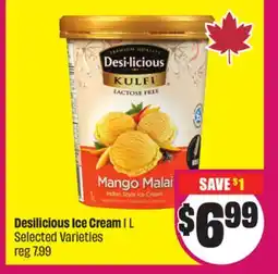 FreshCo Desilicious Ice Cream 1L Selected Varieties offer