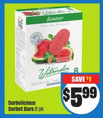 FreshCo Sorbelicious Sorbet Bars 8 pk offer