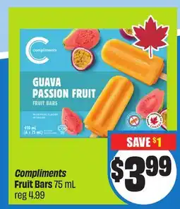 FreshCo Compliments Fruit Bars 75 mL offer