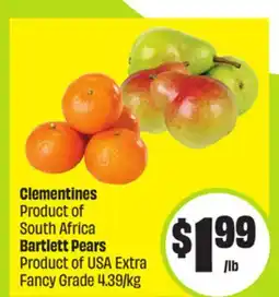 FreshCo Clementines product of South africa Bartlett Pears offer