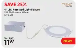 Home Hardware 4 LED Recessed Light Fixture offer