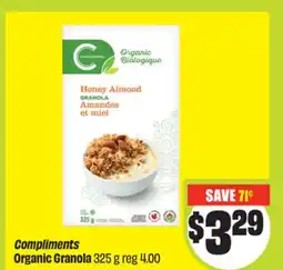 FreshCo Compliments organic Granola 325 g offer