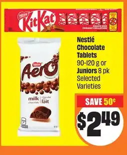 FreshCo Nestlé Chocolate Tablets 90-120 g or Juniors 8 pk Selected Varieties offer