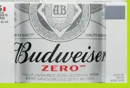 FreshCo Budweiser Zero Non-Alcoholic Beer 6x355 mL offer