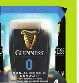 FreshCo Guinness Non-Alcoholic Beer 4x440 mL offer