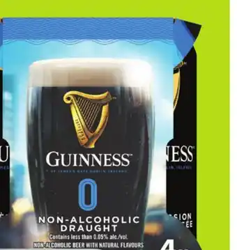 FreshCo Guinness Non-Alcoholic Beer 4x440 mL offer